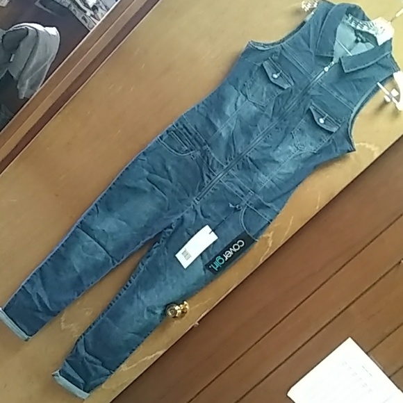 full body jean jumpsuit